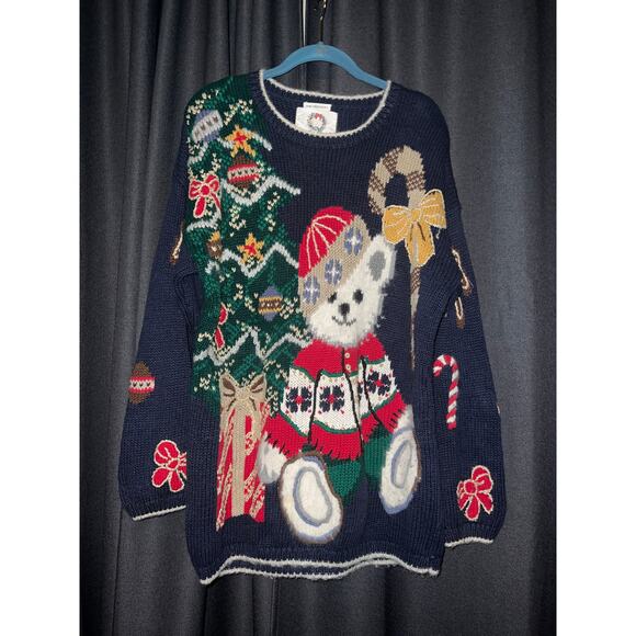 Ugly Christmas Sweater Xmas Size Large Vintage - Picture 1 of 3